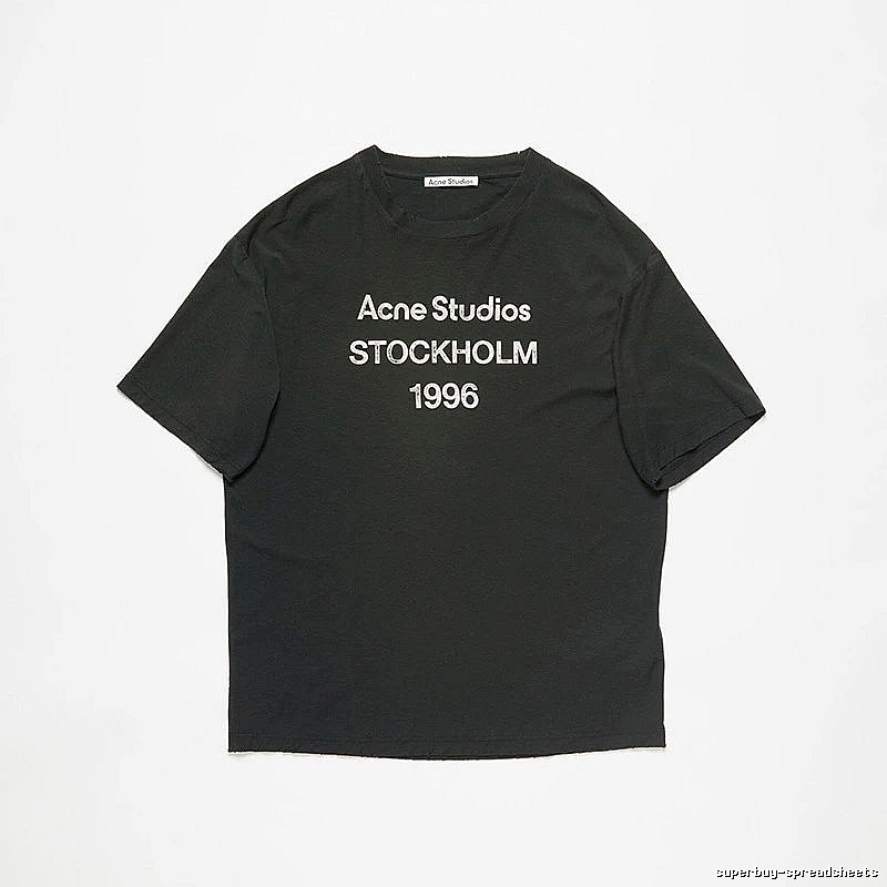 Acne Studios 2090-80 Black Style Ac908026 Stockholm Logo T-Shirt Daily Styling