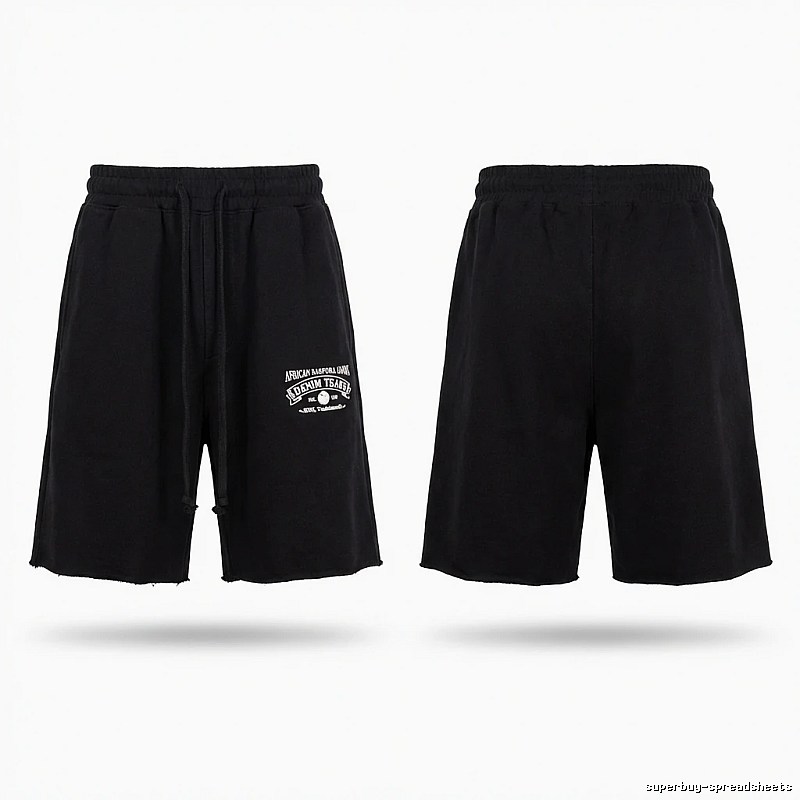 American casual black shorts of DENIM TEARS