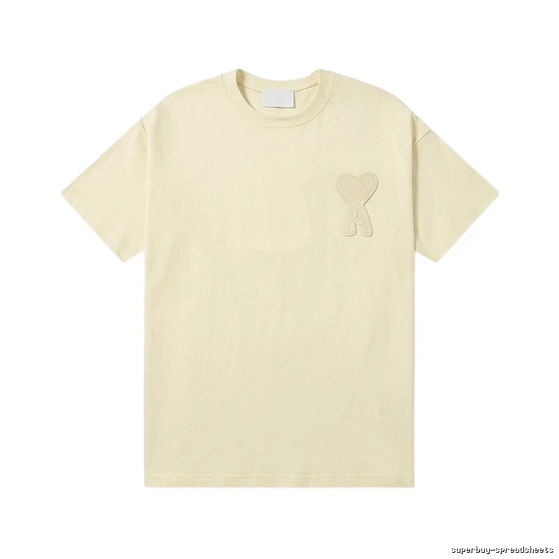 AMI Love Embroidery Simple Style T-shirt