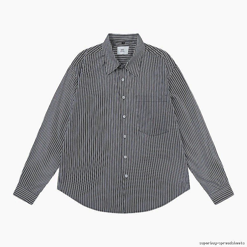 AMI Stripe Minimalist Style Shirt