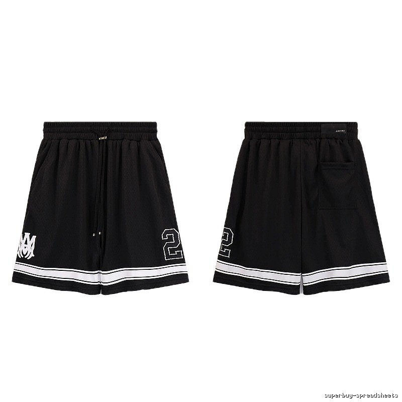 AMIRI American Basketball Style Black Athletic Shorts