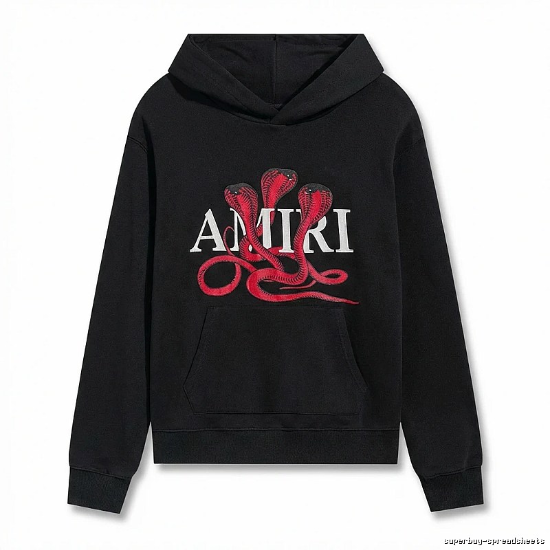 AMIRI black hoodie with snake print