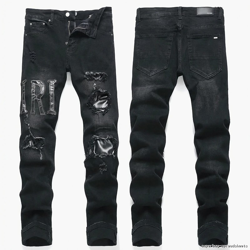 AMIRI Ripped Trendy Cool Black Pants