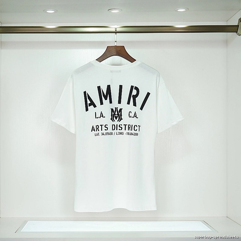 Amiri Sport Graphic T-shirt White Blue Amiri for Collection Drops