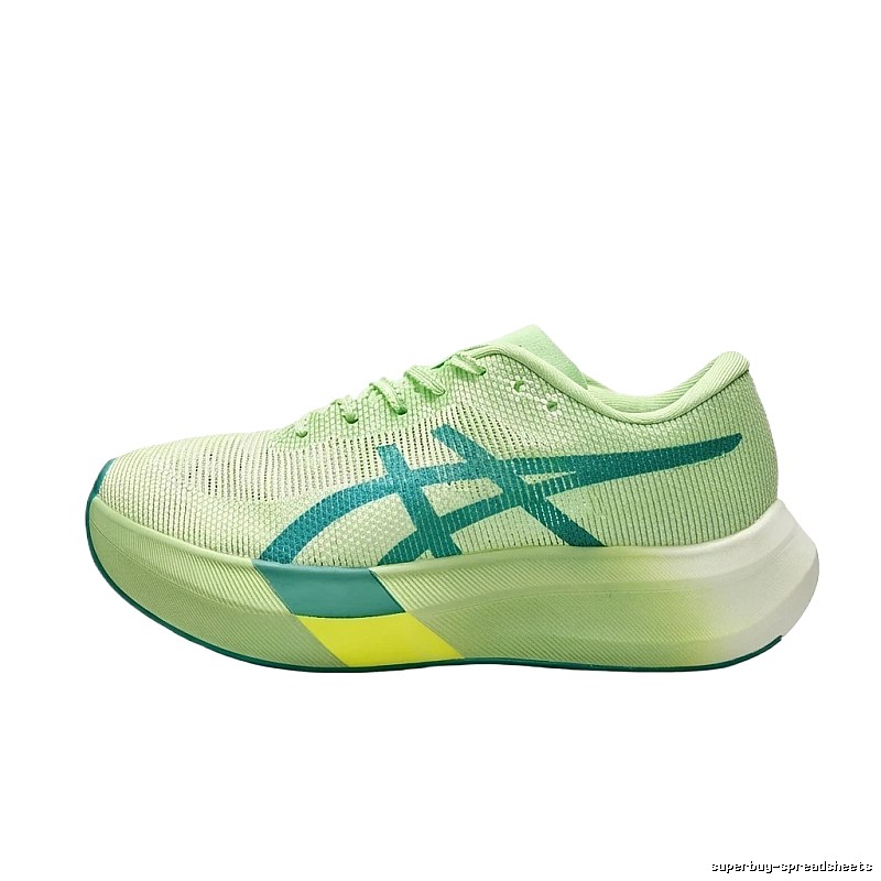 ASICS fluorescent green running shoes