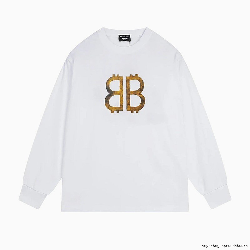 Balenciaga BB Print White T-shirt