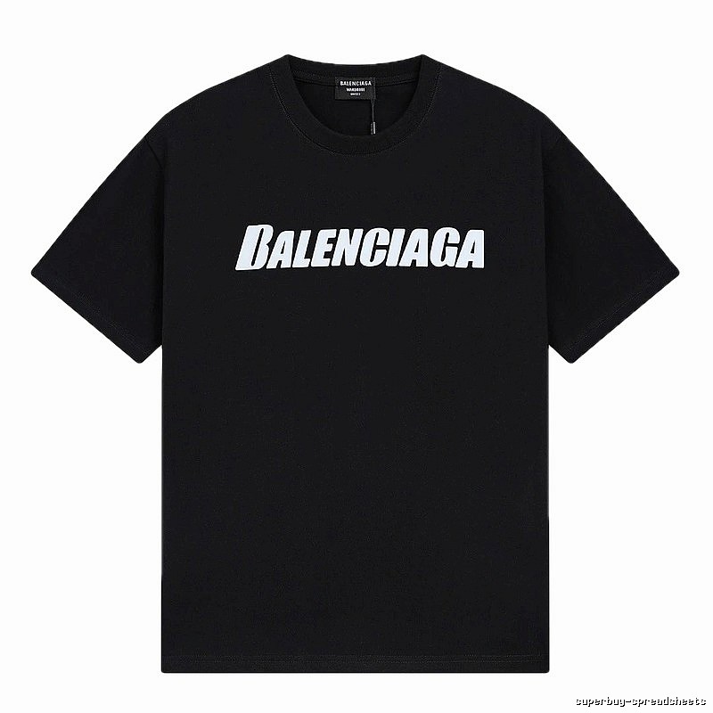 Balenciaga Letter Print Street Style Black T-Shirt