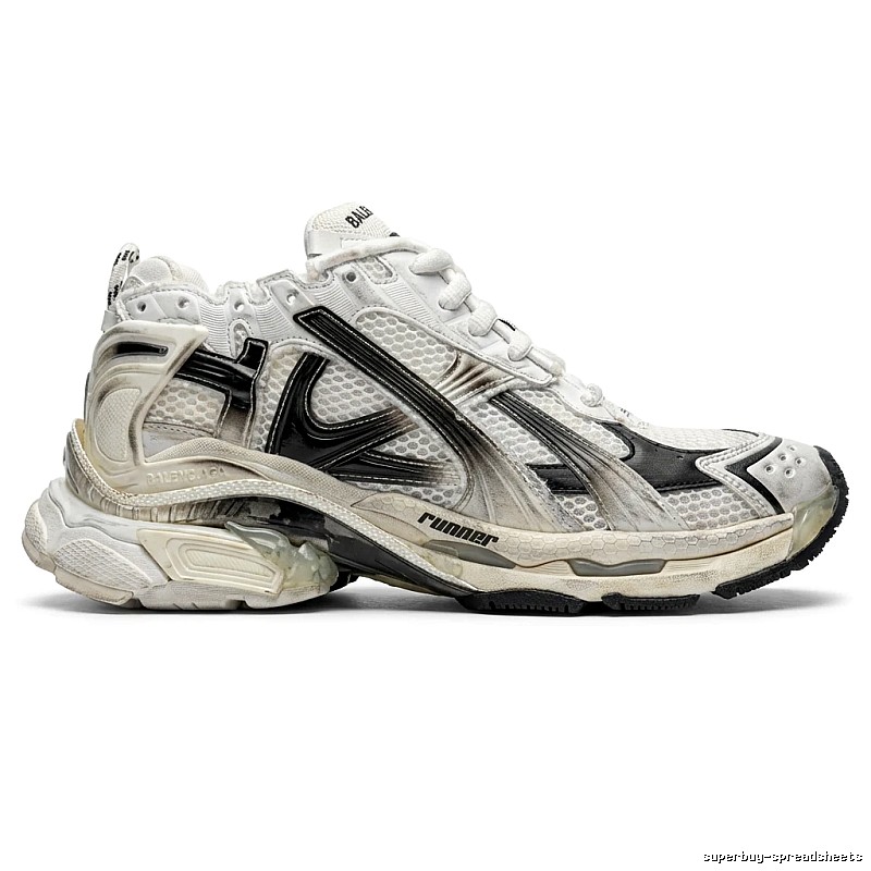 Balenciaga retro-style white shoes