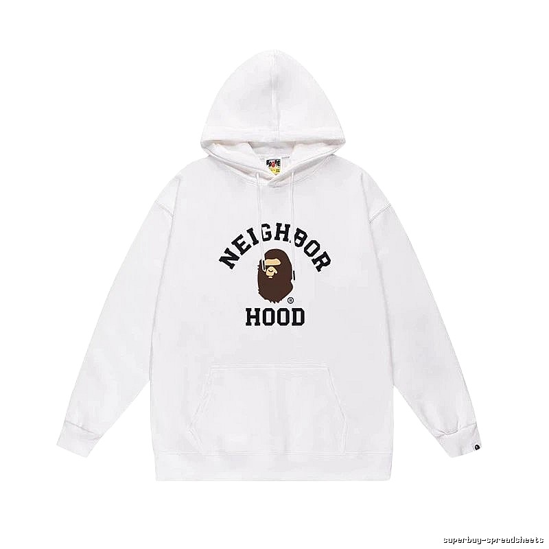 Bape Ape series white hoodie