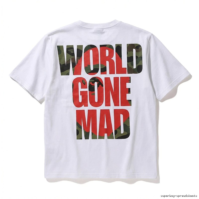 Bape camouflage style white T-shirt