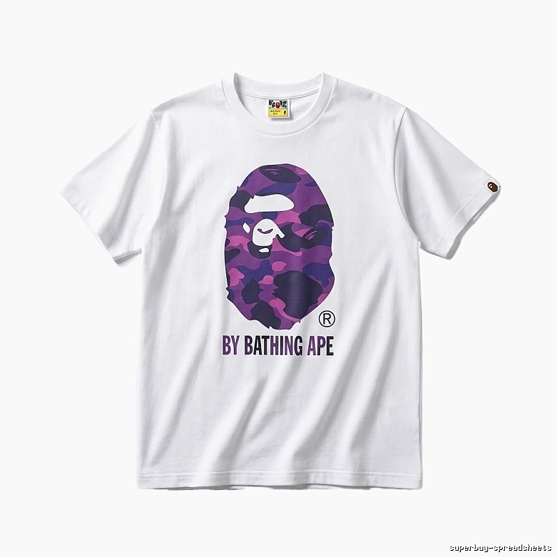 Bape camouflage style white T-shirt