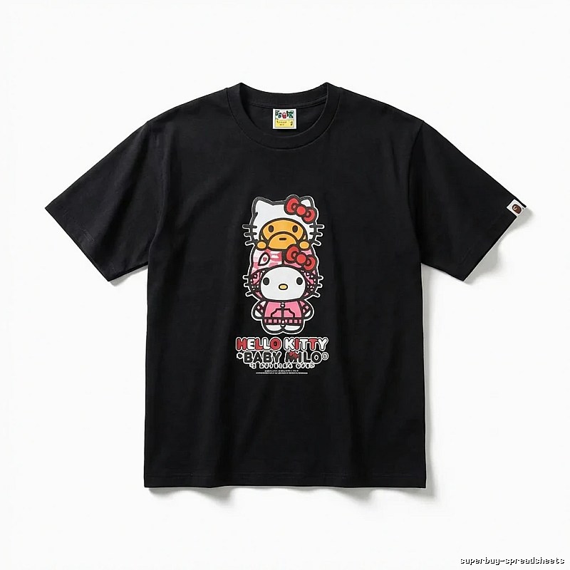 Bape Co-branded Hello Kitty Black T-shirt