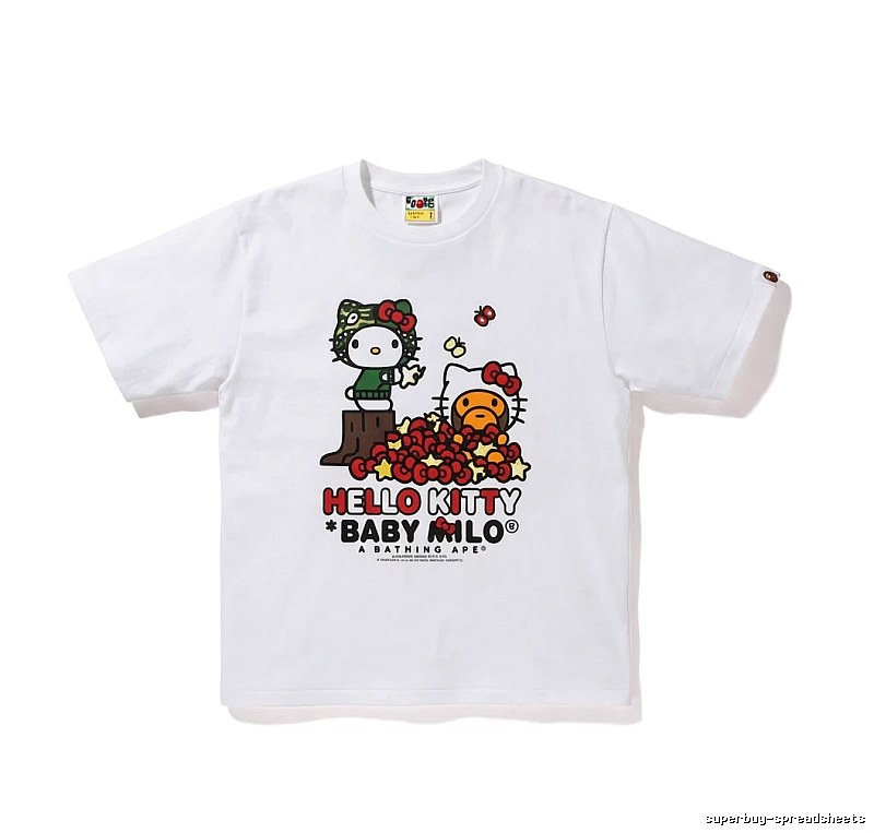 Bape Hello Kitty Co-branded White T-shirt