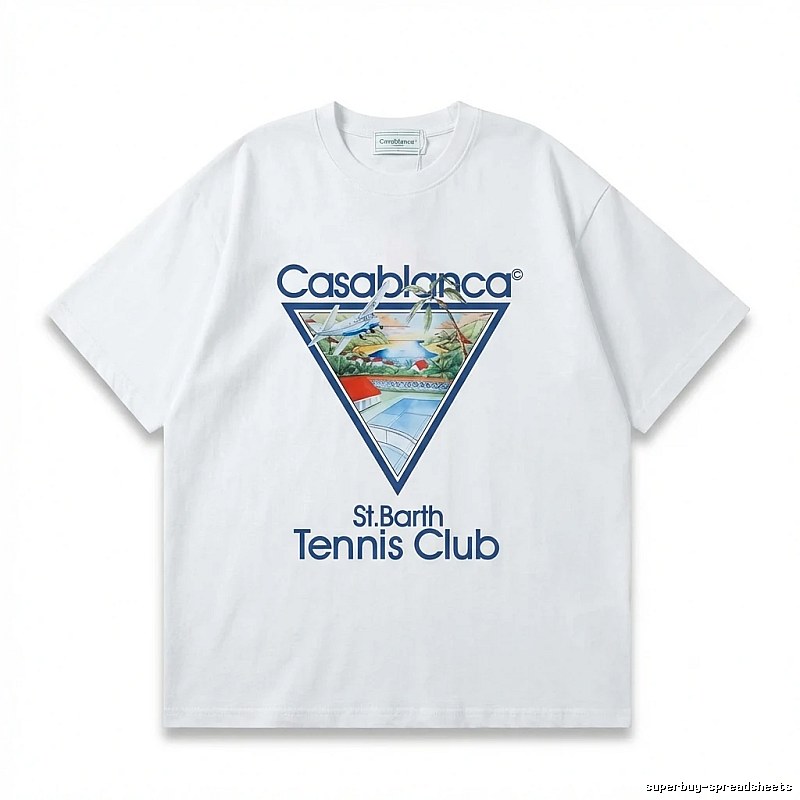 Casablanca Printed Casual White T-shirt