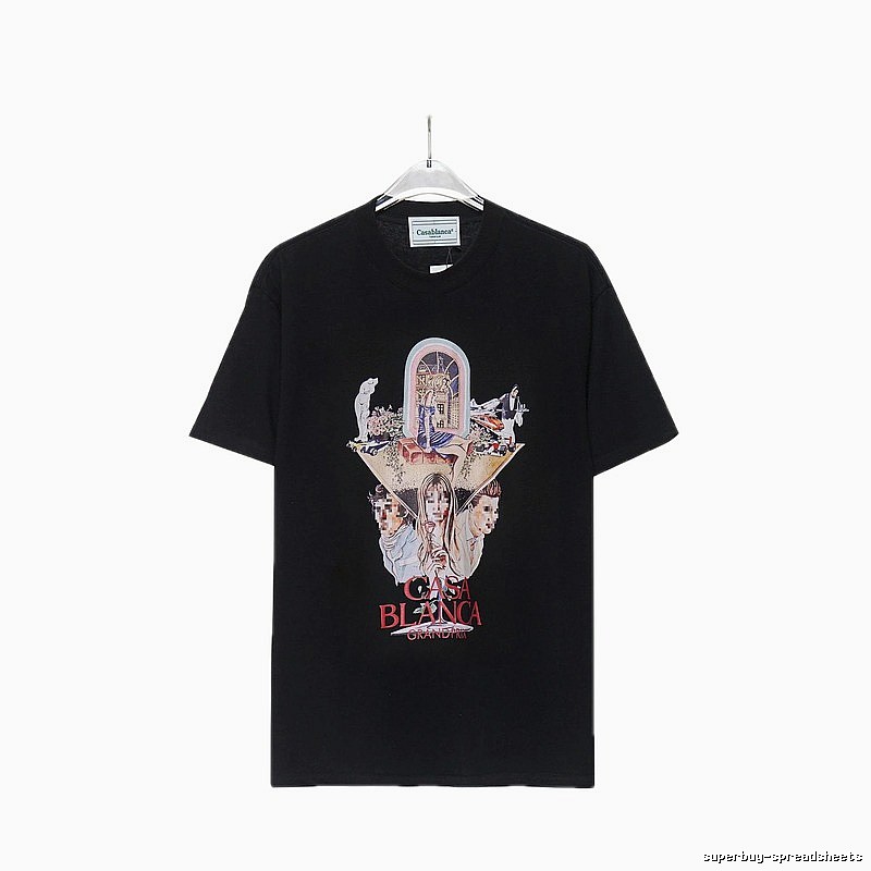 Casablanca Printed Trendy Black T-shirt