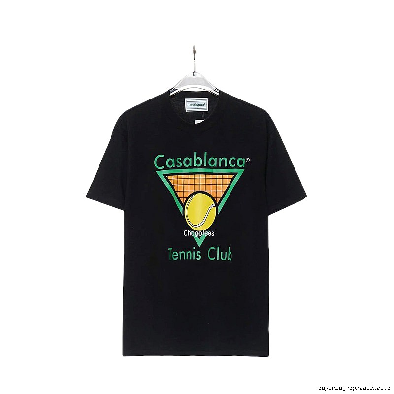 Casablanca Tennis Style Black T-shirt