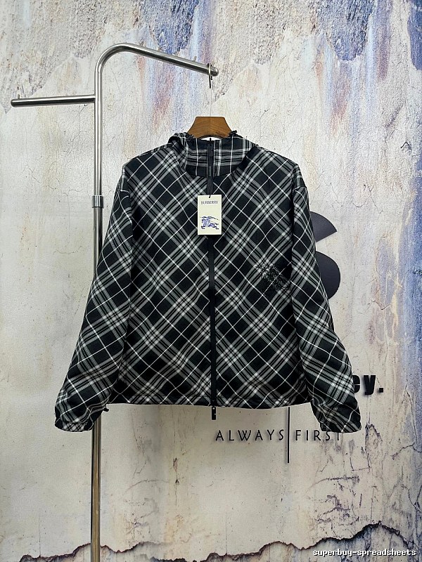 Check Zip Jacket with Burberry Branding