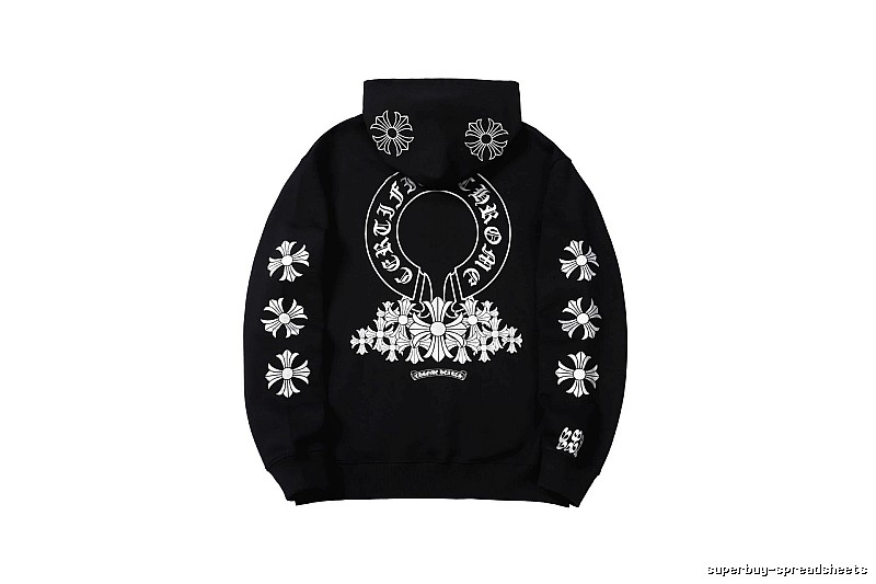 Chrome Hearts 2088-82 Black Cross Graphic Hoodie Match Day