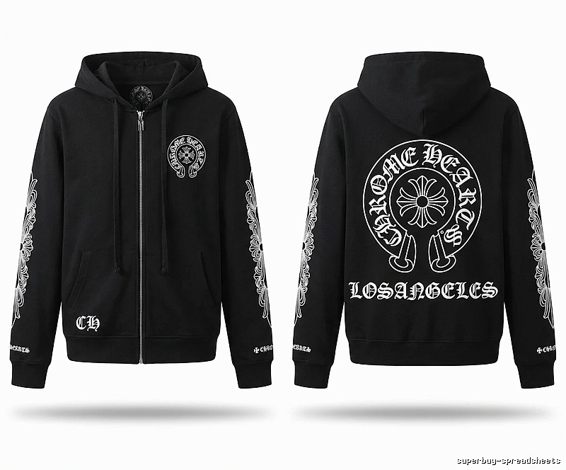 Chrome Hearts dark style black cardigan