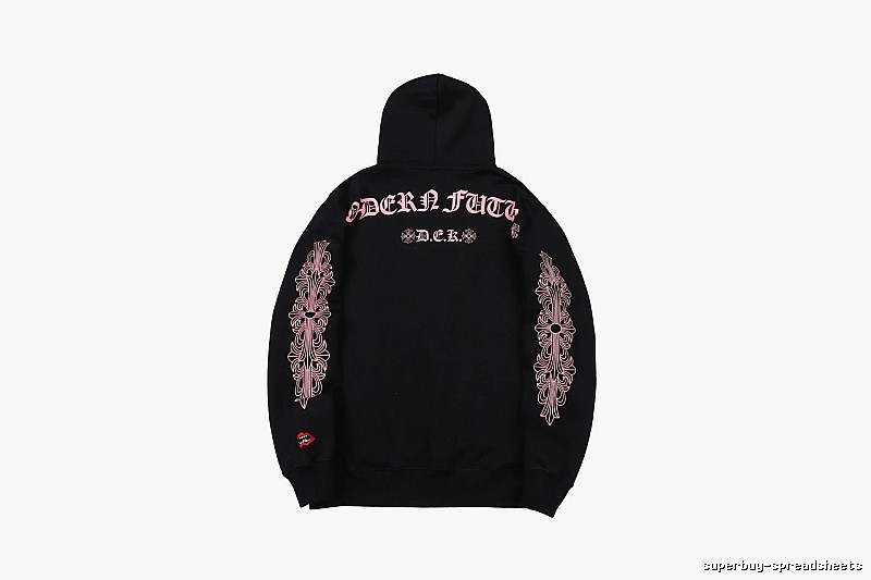 Chrome Hearts Gift Ready Cross graphic hoodie Black Blue Cross with Standout Detail