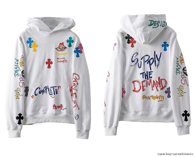 Chrome Hearts Graffiti Style White Hoodie
