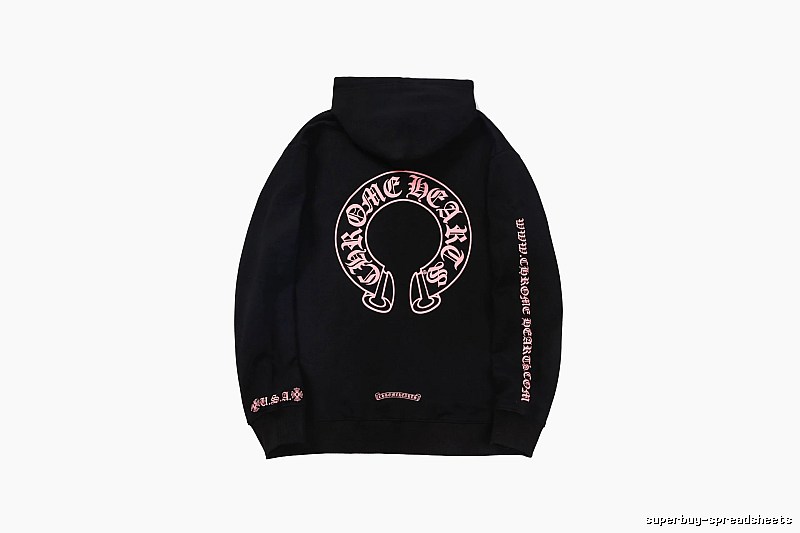 Chrome Hearts Patterned Cross graphic hoodie Black Blue Cross with Polished Detail