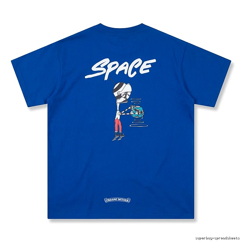 Chrome Hearts Space Style Blue T-shirt