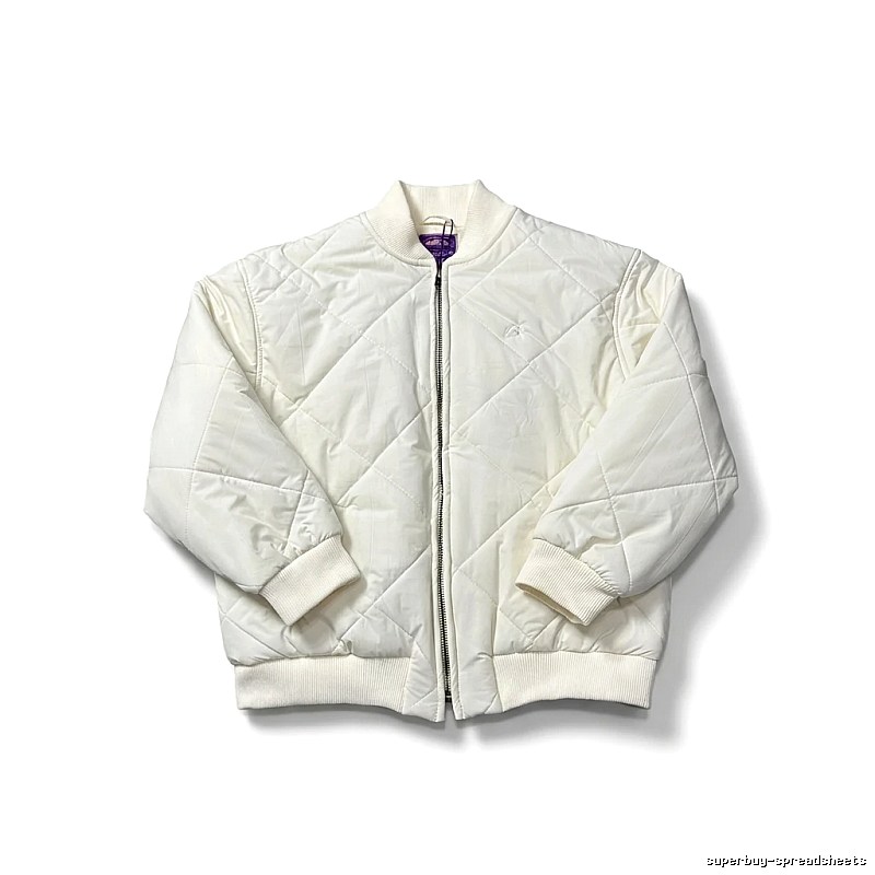 Corteiz diamond grid retro-style white jacket
