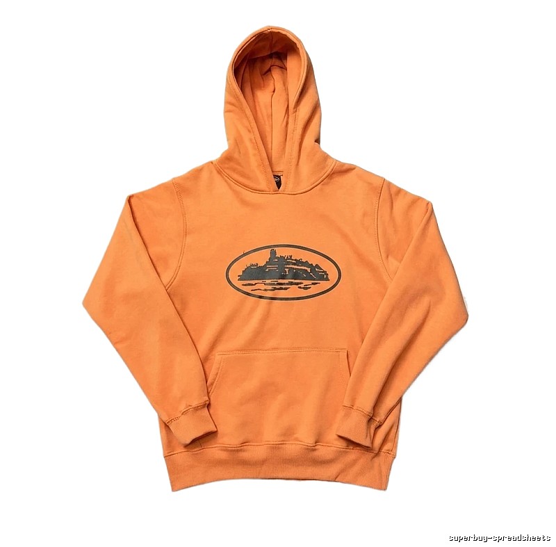 Corteiz orange minimalist style sweatshirt