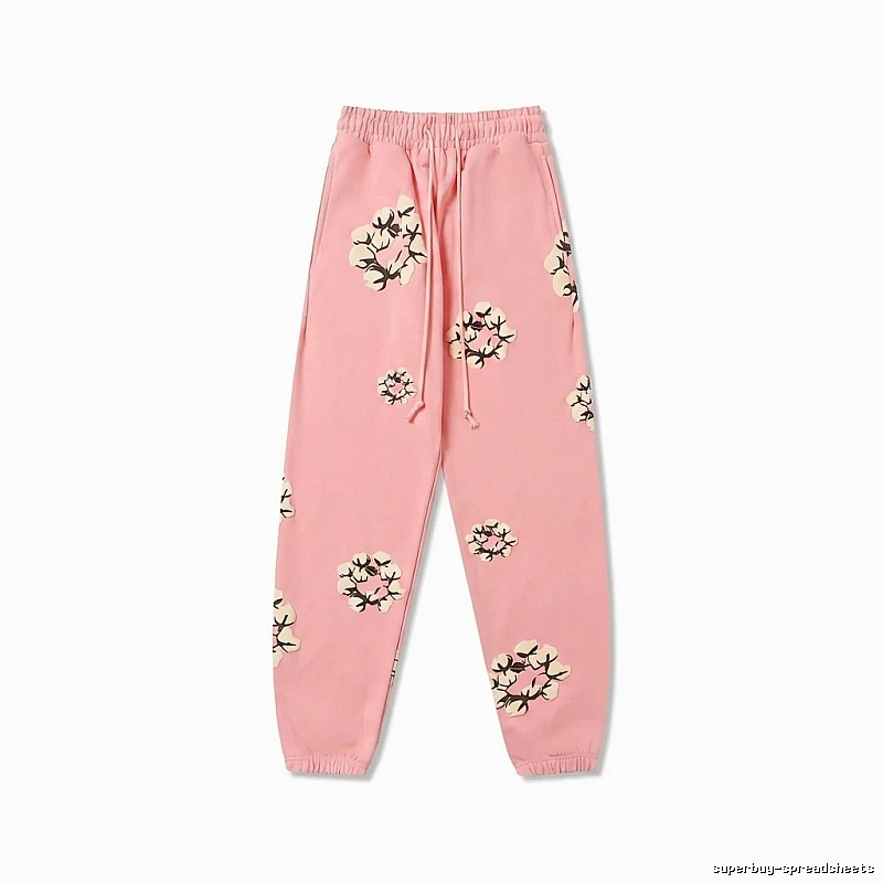 DENIM TEARS Floral Pink Sweatpants