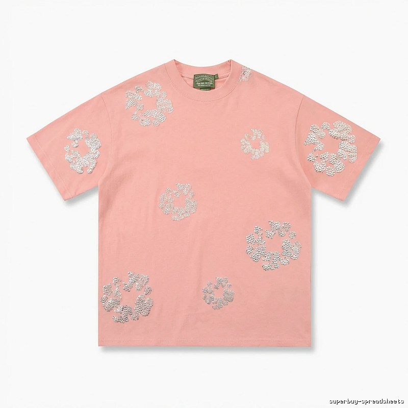 DENIM TEARS Pink Trendy Short-sleeve