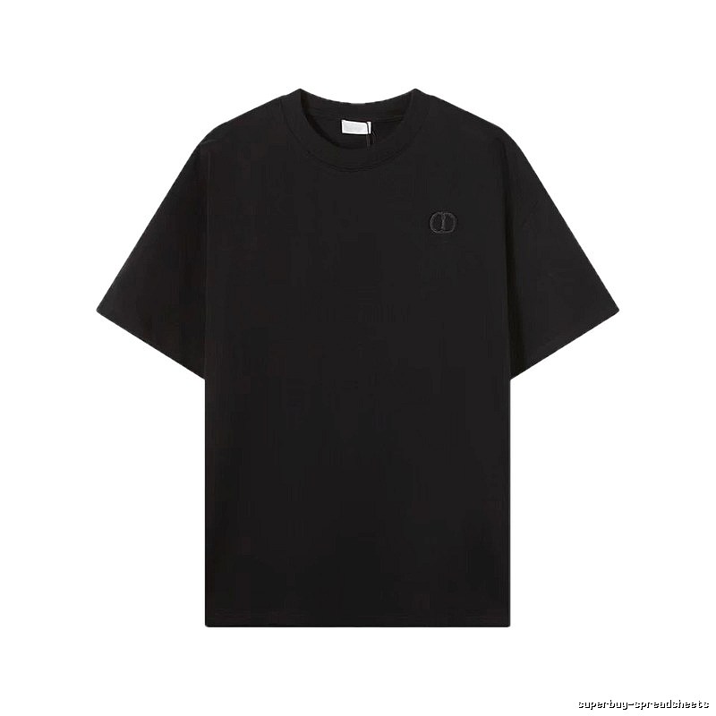 Dior Classic Collection Minimalist Style Black T-Shirt