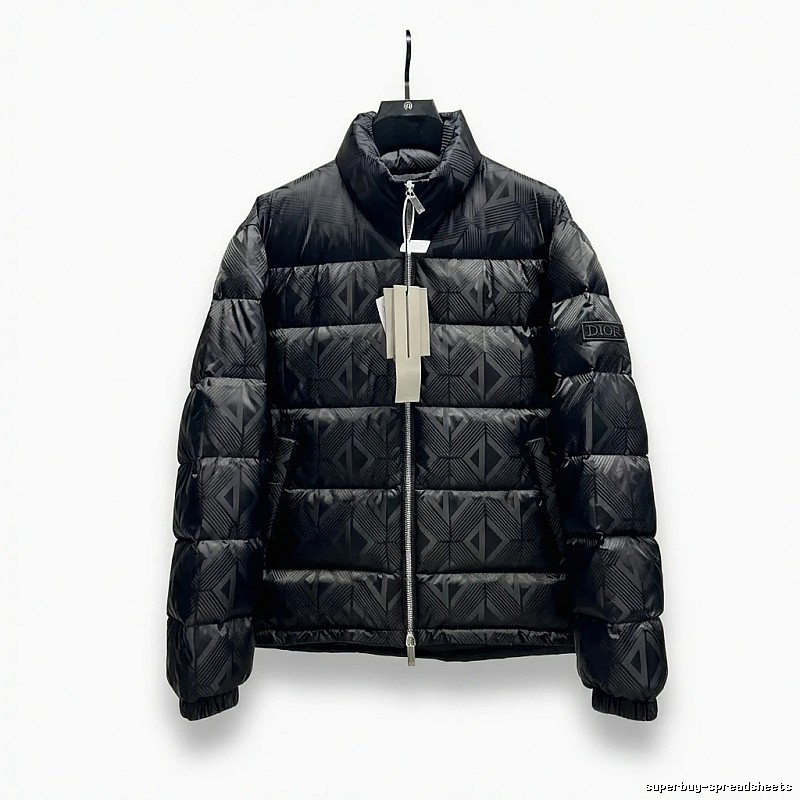 Dior diamond - checkered black down jacket