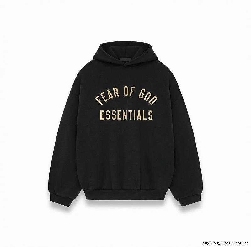 ESSENTIALS minimalist style black sweatshirt