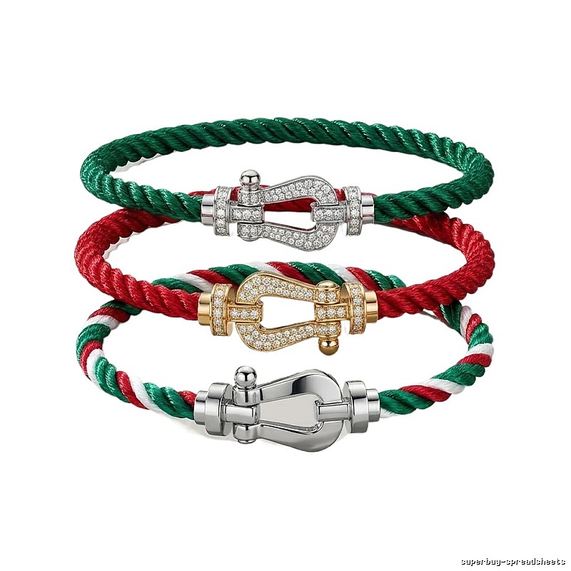 Fred Classic Red and Green Rope Bracelet