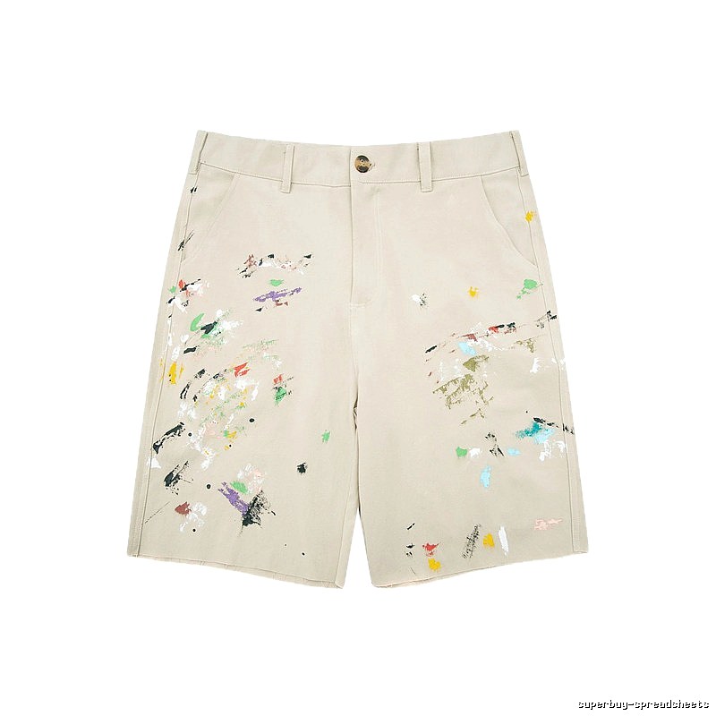 Gallery Dept Graffiti Style Beige Shorts
