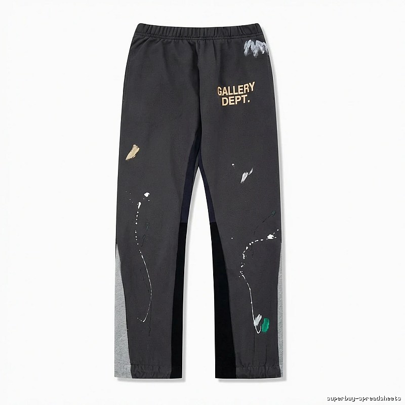 Gallery Dept Graffiti Style Black and Grey Sweatpants