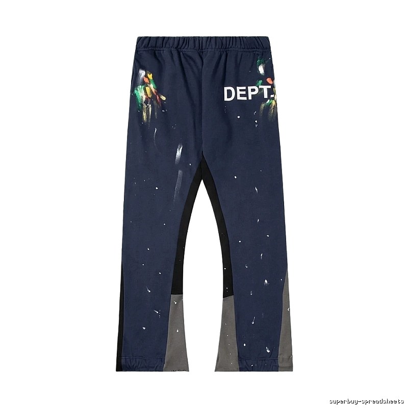 Gallery Dept graffiti-style navy blue pants