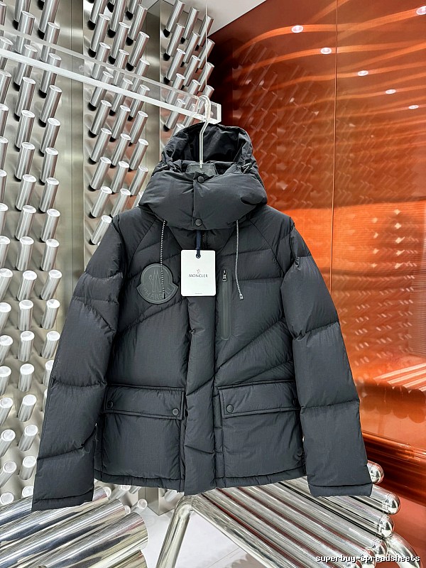 Gray Hooded Puffer Jacket with Moncler Hooded