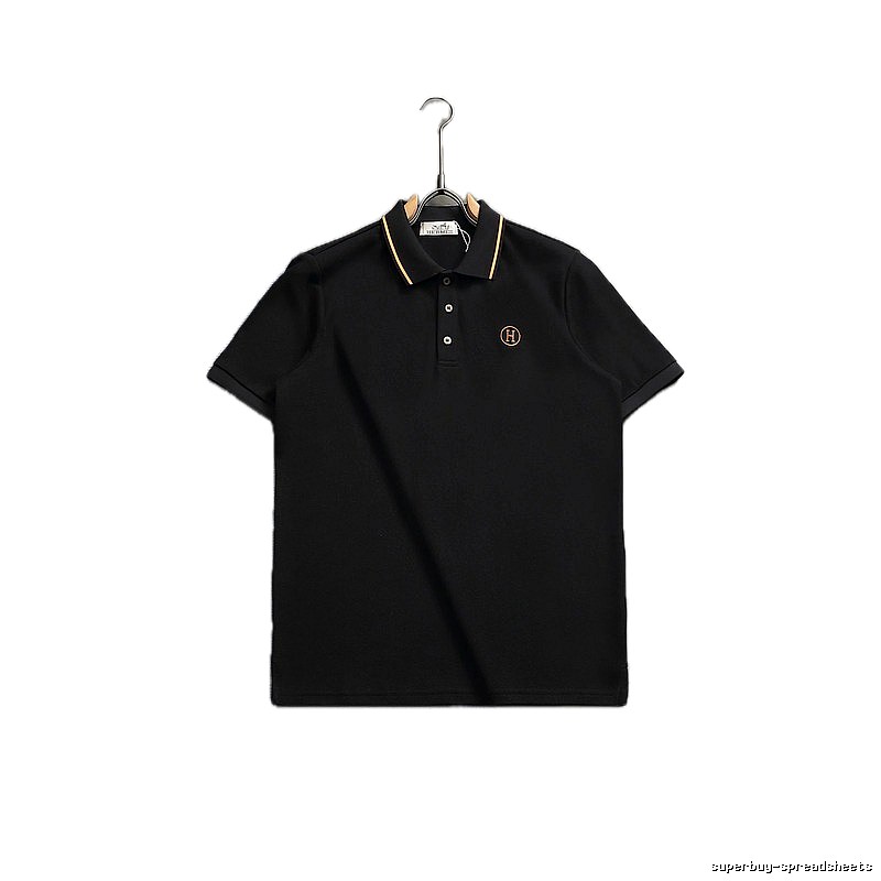 Hermès Classic Wind Black Polo Shirt