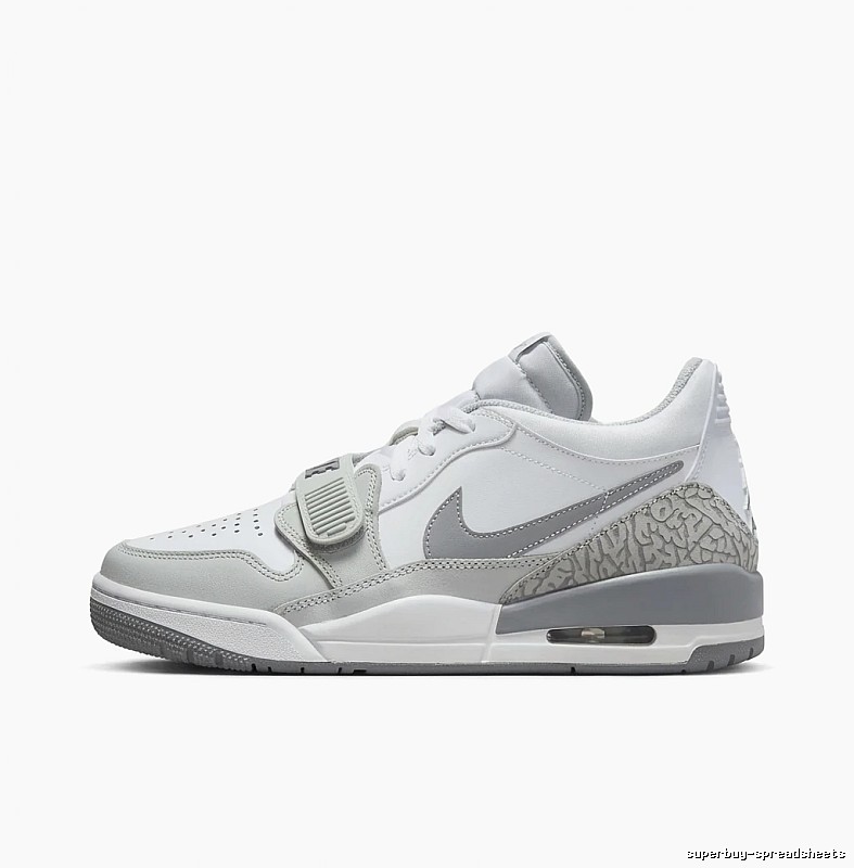 Jordan retro-style gray and white sports shoes
