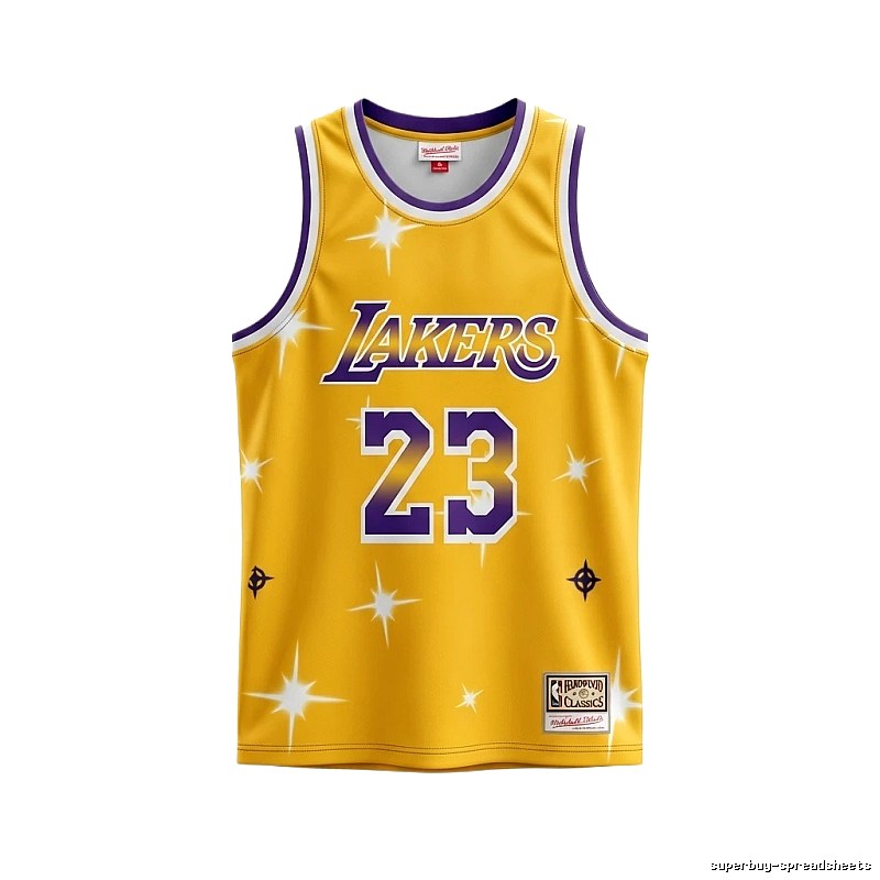 LBJ Lakers retro - style yellow jersey