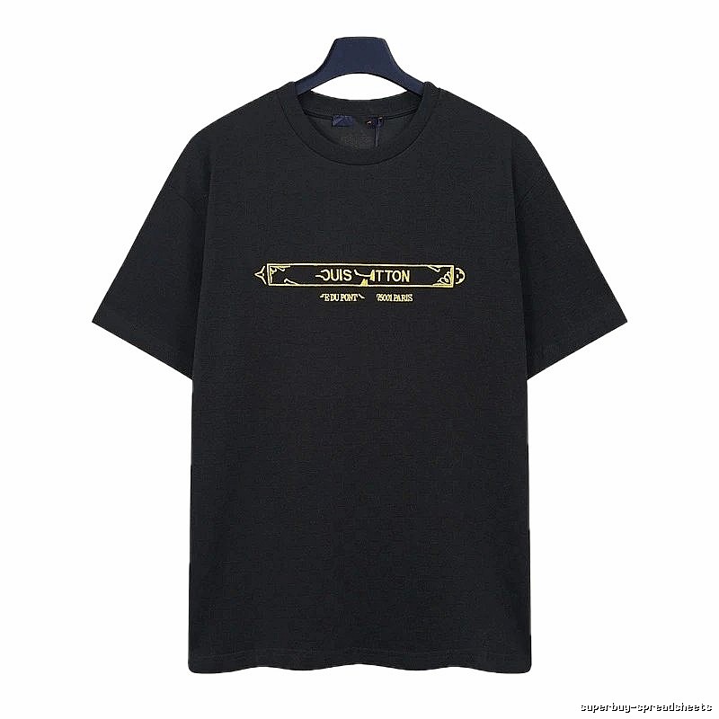 Louis Vuitton Embroidered Trendy-style Black T-Shirt