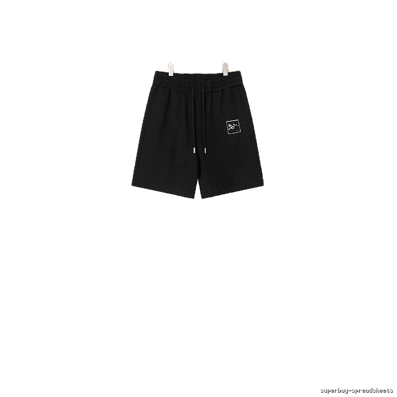 LV classic minimalist style black shorts