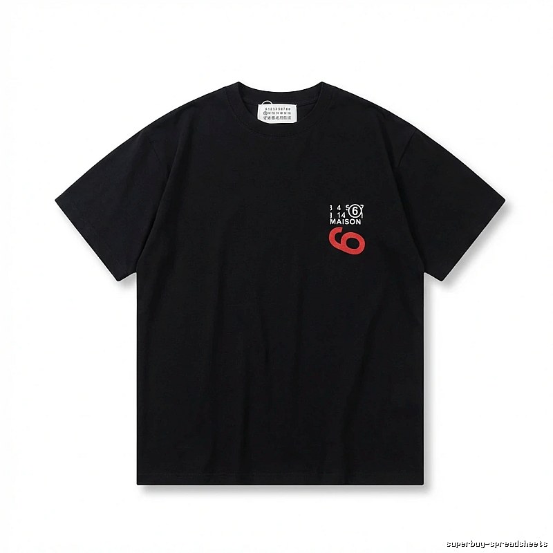 Maison Margiela black T-shirt with digital printing style