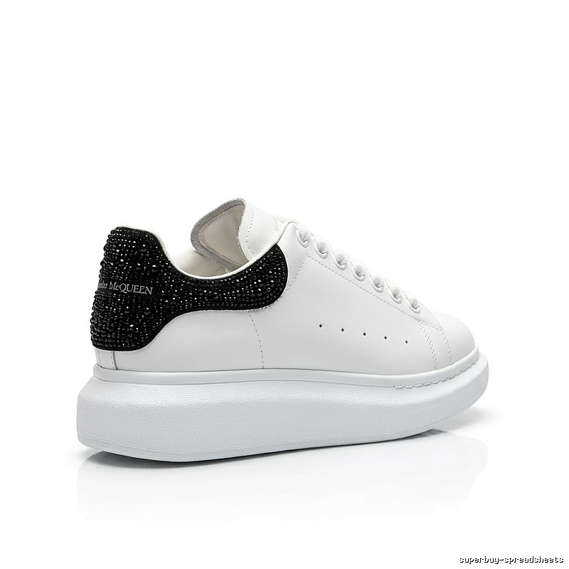 McQueen thick-soled fashionable black and white shoes