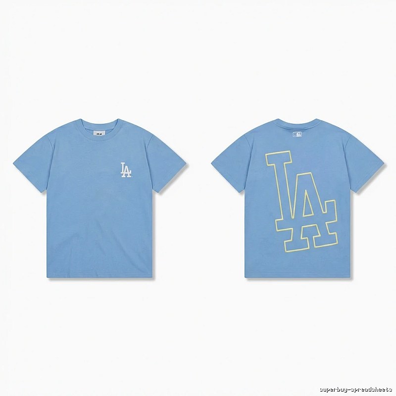 MLB LA Series Simple Style Blue T-shirt