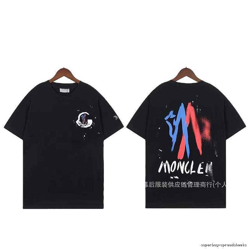 Moncler Graffiti Street Style Black T-Shirt