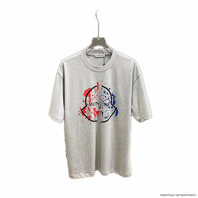 Moncler graffiti-style grey T-shirt
