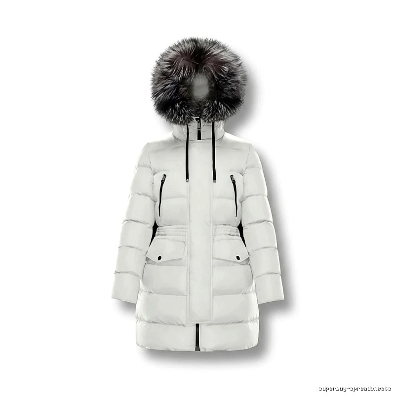 Moncler long fashion white down jacket